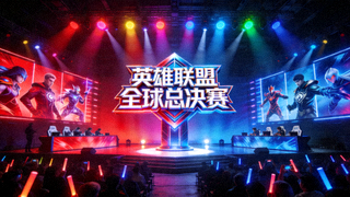 电竞体育英雄联盟全球总决赛视频封面 - 比赛现场舞台